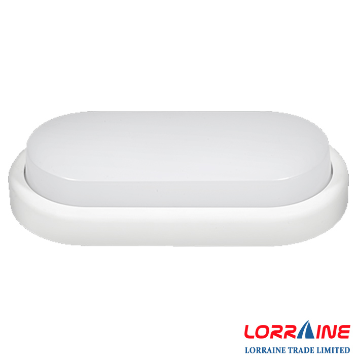 oval Plastic LED Bulkhead Lamp PC+PC White Color