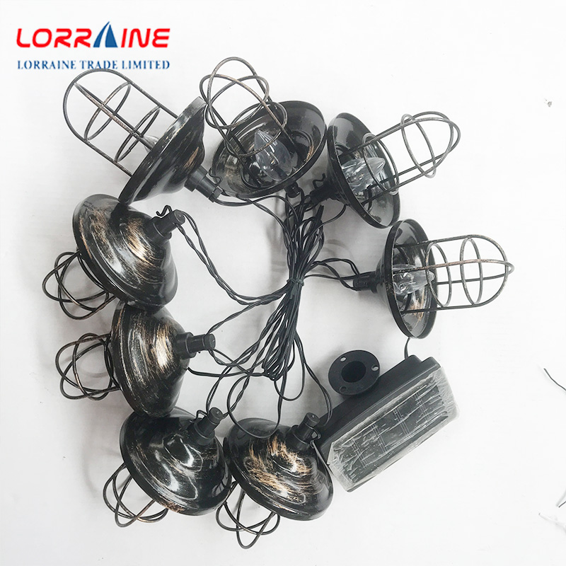 10LED wrought iron light diamond solar light string