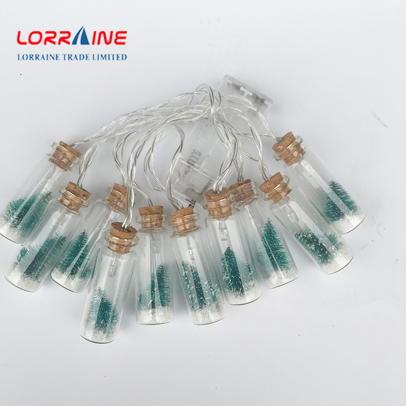 Led Christmas tree wishing bottle battery light string