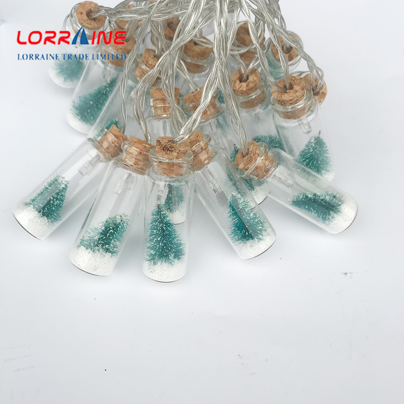 Led Christmas tree wishing bottle battery light string